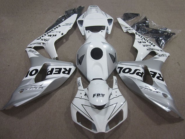 Carenado Moto Honda CBR1000RR 2006-2007 - Blanco Plata Negro Repsol Baratos