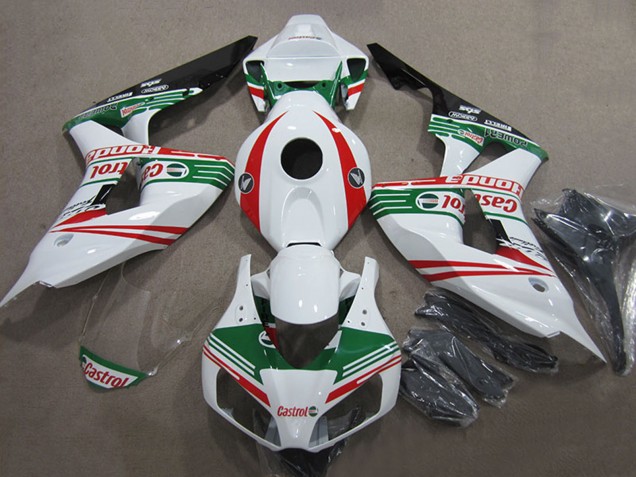 Carenados Moto Honda CBR1000RR 2006-2007 - Blanco Rojo Verde Negro Brillante Castrol Baratos