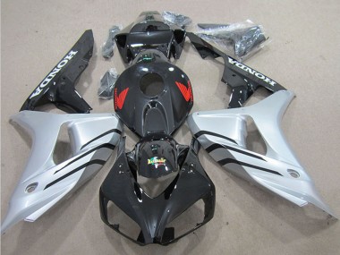Carenado Moto Honda CBR1000RR 2006-2007 - Plata Negro Brillante Baratos