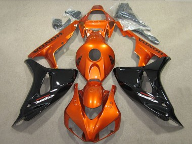 Carenados Moto Honda CBR1000RR 2006-2007 - Naranja Negro Brillante Baratos
