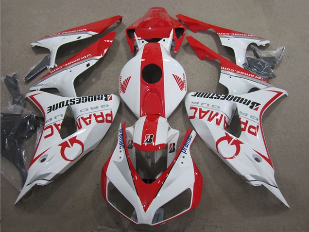Carenados Moto Honda CBR1000RR 2006-2007 - Blanco Rojo Pramac Bridgestone Baratos