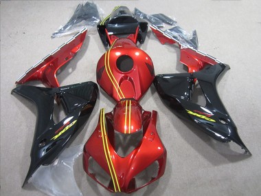 Carenados Moto Honda CBR1000RR 2006-2007 - Rojo Amarillo Negro Brillante Baratos