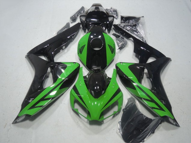 Carenado Moto Honda CBR1000RR 2006-2007 - Verde Negro Brillante Baratos