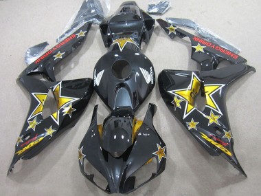 Carenados Moto Honda CBR1000RR 2006-2007 - Negro Brillante Oro Estrella Energy Drink Baratos