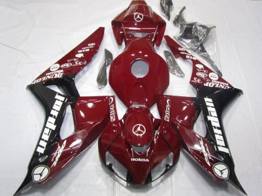 Carenados Moto Honda CBR1000RR 2006-2007 - Rojo Granate Negro Brillante Blanco Jordan Baratos