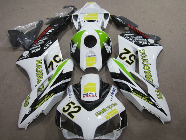 Carenados Moto Honda CBR1000RR 2004-2005 - Blanco Amarillo Verde Negro Hannspree 52 Baratos