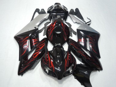 Carenados Moto Honda CBR1000RR 2004-2005 - Plata Negro Brillante Rojo Llama Baratos