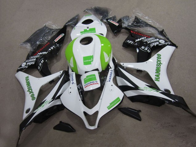 Carenados Moto Honda CBR1000RR 2004-2005 - Blanco Verde Negro Brillante Hannspree Baratos