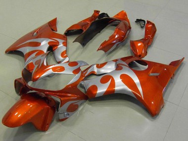 Carenados Moto Honda CBR600 F4i 2004-2007 - Plata Naranja Llama Baratos