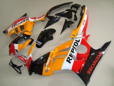 Carenados Moto Honda CBR600 F3 1995-1996 - Naranja Blanco Negro Brillante Repsol Baratos