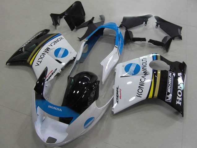 Carenados Moto Honda CBR1100XX Blackbird 1996-2007 - Blanco Azul Negro Brillante Konica Minolta Baratos