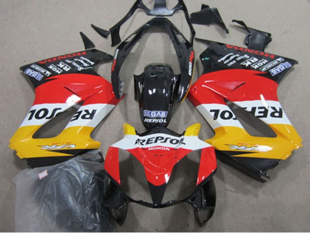 Carenados Moto Honda VFR 800 2002-2013 - Amarillo Blanco Rojo Negro Brillante Repsol Baratos