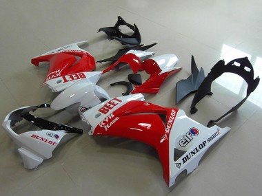 Carenados Moto Kawasaki ZX250R 2008-2012 - Blanco Rojo BEET Baratos