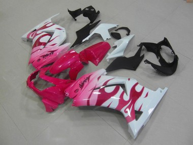 Carenados Moto Kawasaki ZX250R 2008-2012 - Blanco Rosa Llama Baratos