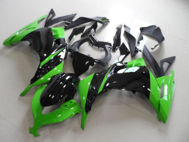 Carenado Moto Kawasaki ZX300R 2013-2018 - Verde Negro Brillante Baratos