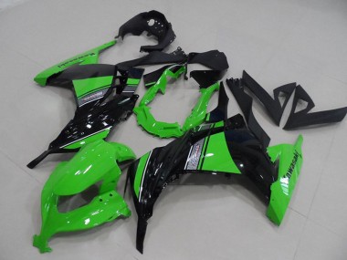 Carenados Moto Kawasaki ZX300R 2013-2018 - Verde Negro Brillante Baratos
