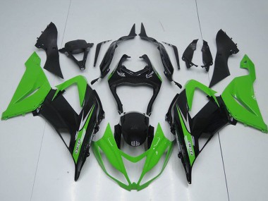 Kits Carenados Moto Kawasaki ZX6R 2013-2018 - Verde Negro Brillante Baratos