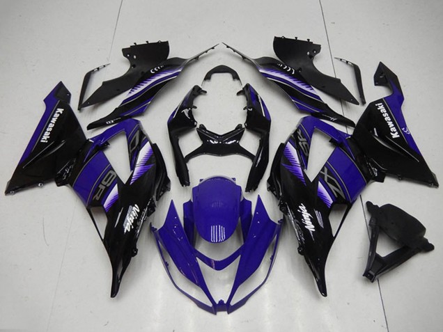 Kits Carenado Moto Kawasaki ZX6R 2013-2018 - Azul Negro Brillante Baratos