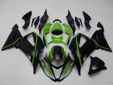Carenados Moto Kawasaki ZX6R 2013-2018 - Verde Negro Mate Baratos