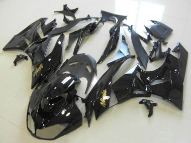 Carenados Moto Kawasaki ZX6R 2013-2018 - Negro Brillante Oro Ninja Baratos