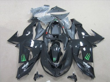 Carenados Moto Kawasaki ZX6R 2007-2008 - Negro Ninja Verde Monstruo Baratos