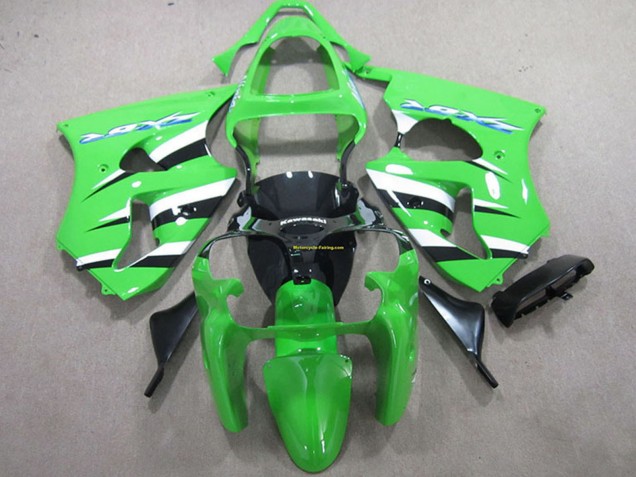 Kit Carenado Moto Kawasaki ZX6R 2000-2002 - Verde Blanco Negro Baratos