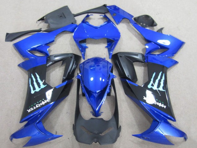 Carenados Moto Kawasaki ZX10R 2008-2010 - Azul Negro Monstruo Baratos