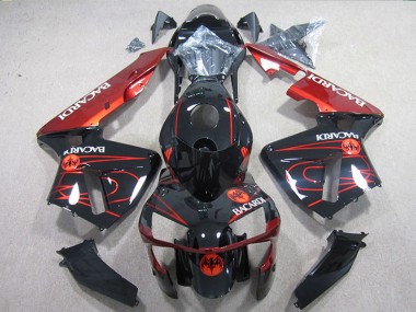 Carenados Moto Kawasaki ZX10R 2004-2005 - Negro Rojo Racardi Baratos