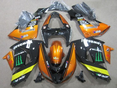 Carenados Moto Kawasaki ZX10R 2006-2007 - Naranja Amarillo Negro Brillante Verde Monstruo Baratos