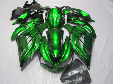 Carenados Moto Kawasaki ZX14R ZZR1400 2012-2024 - Verde Negro Brillante Plata Ninja Baratos