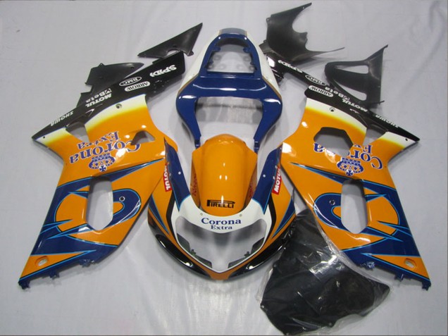 Carenados Moto Suzuki GSXR 600 2001-2003 - Naranja Azul Negro Corona Extra Baratos