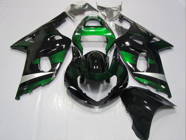 Carenados Moto Suzuki GSXR 600 2001-2003 - Negro Brillante Verde Baratos