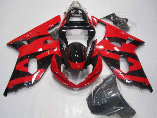 Carenados Moto Suzuki GSXR 600 2001-2003 - Rojo Negro Brillante Baratos