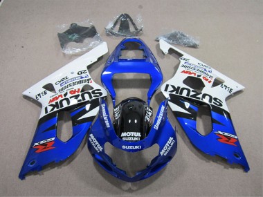 Carenados Moto Suzuki GSXR 600 2001-2003 - Blanco Azul Negro Motul Baratos