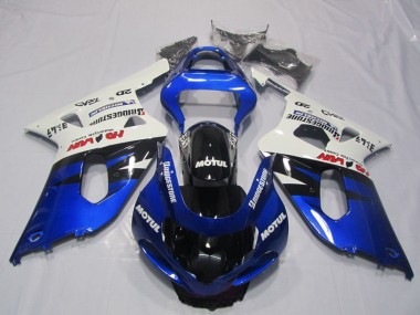 Carenados Moto Suzuki GSXR 600 2001-2003 - Blanco Azul Negro Brillante Motul Baratos