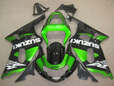 Carenados Moto Suzuki GSXR 600 2001-2003 - Verde Negro Brillante Blanco Baratos