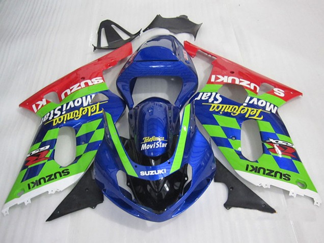 Carenados Moto Suzuki GSXR 600 2001-2003 - Azul Verde Rojo Telefonica MoviStar Baratos
