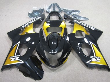 Carenados Moto Suzuki GSXR 600 2004-2005 - Negro Brillante Amarillo Baratos