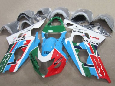 Carenados Moto Suzuki GSXR 600 2004-2005 - Blanco Azul Verde Rojo Motul Baratos