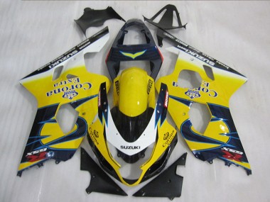 Carenados Moto Suzuki GSXR 600 2004-2005 - Amarillo Blanco Azul Corona Extra Baratos
