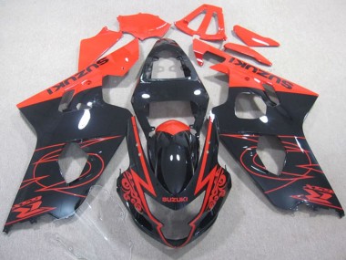 Carenados Moto Suzuki GSXR 600 2004-2005 - Negro Brillante Rojo Baratos