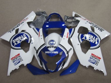 Carenados Moto Suzuki GSXR 600 2004-2005 - Blanco Azul Lucky Strike Motul Baratos