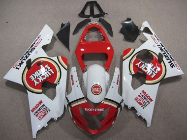 Carenados Moto Suzuki GSXR 600 2004-2005 - Blanco Rojo Lucky Strike Motul Baratos