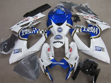 Carenados Moto Suzuki GSXR 600 2006-2007 - Blanco Azul Lucky Strike Motul Baratos