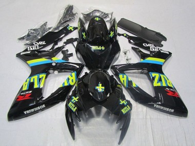 Carenados Moto Suzuki GSXR 600 2006-2007 - Negro Brillante Amarillo Rizla Rojo Baratos