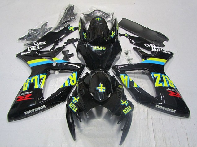 Carenados Moto Suzuki GSXR 600 2006-2007 - Negro Brillante Amarillo Rizla Rojo Baratos