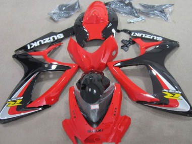 Carenados Moto Suzuki GSXR 600 2006-2007 - Rojo Plata Negro Brillante Amarillo Baratos