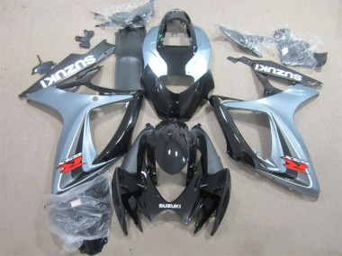 Carenados Moto Suzuki GSXR 600 2006-2007 - Gris Negro Brillante Baratos