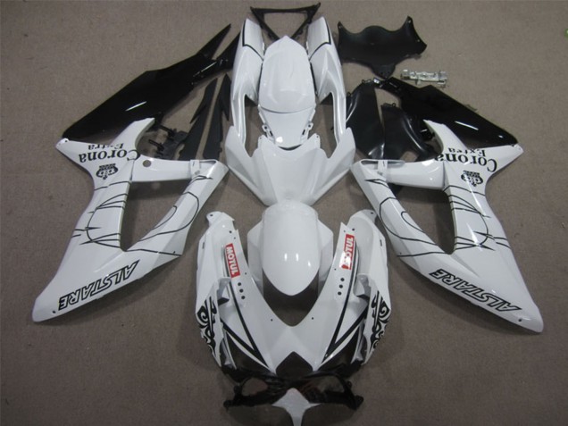 Carenados Moto Suzuki GSXR 600 2008-2010 - Blanco Negro Corona Extra Motul Baratos