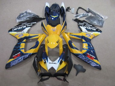 Carenados Moto Suzuki GSXR 600 2008-2010 - Blanco Amarillo Azul Alstare Corona Extra Baratos
